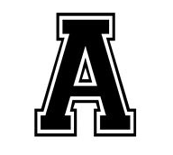 Varsity College Lettering – Letter A – Car Tablet Vinyl Decal