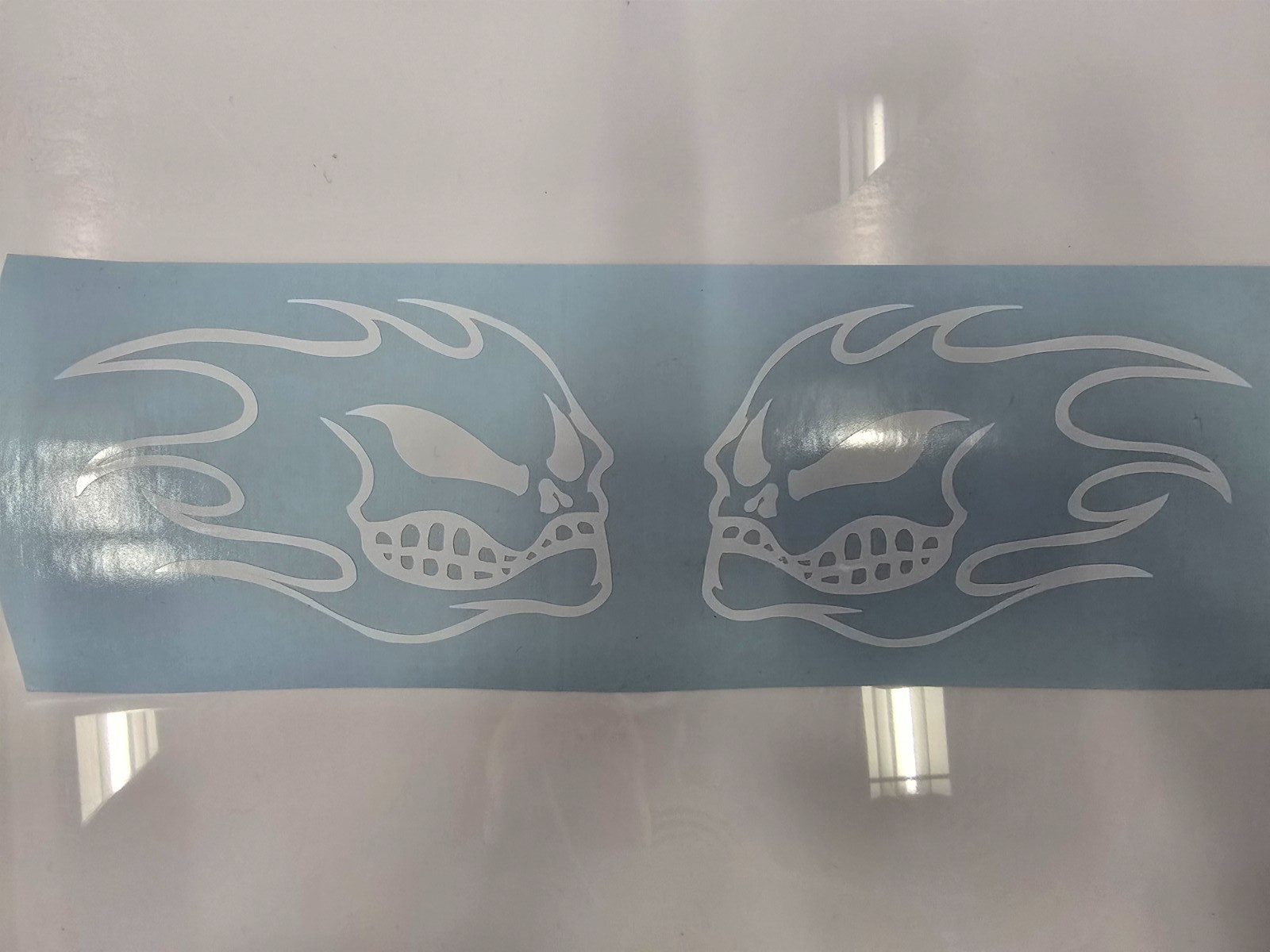 No Fear Flame Skull set 4" X 3" Vinyl Decal Sticker No Fear