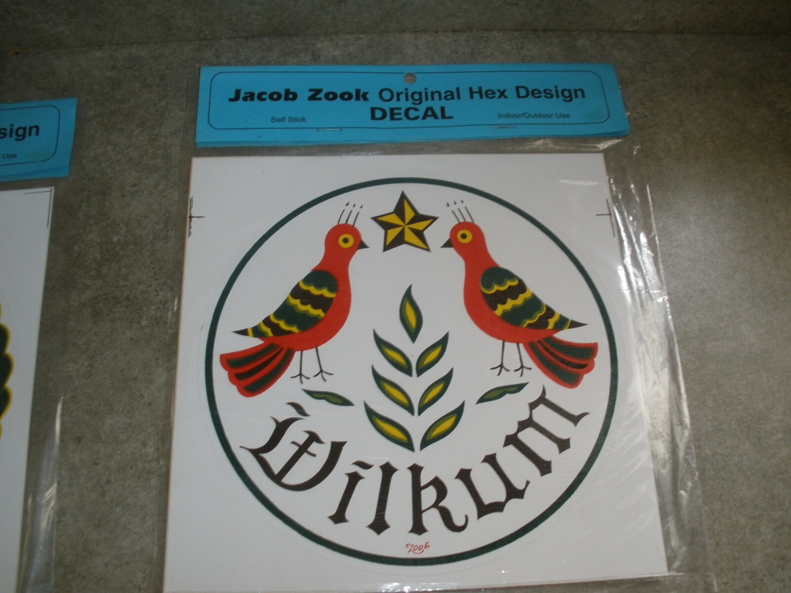 4 Different Jacob Zook Original Hex Design Decal Decals Indoor/Outdoor (GS1)