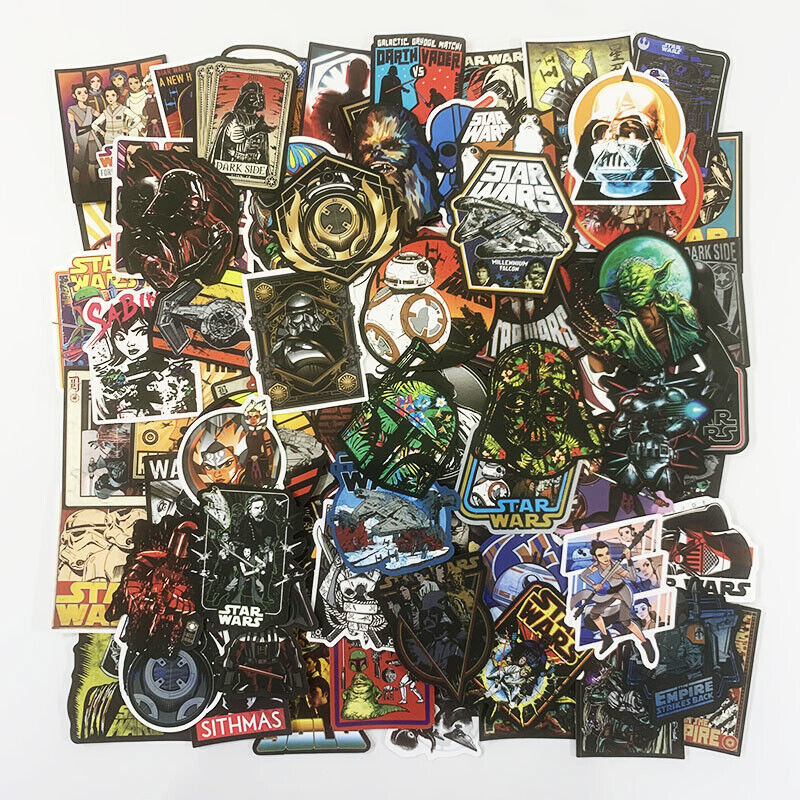 200Pcs Star Wars Vinyl Stickers Pack Bomb Laptop Skateboard Luggage Decals Lot
