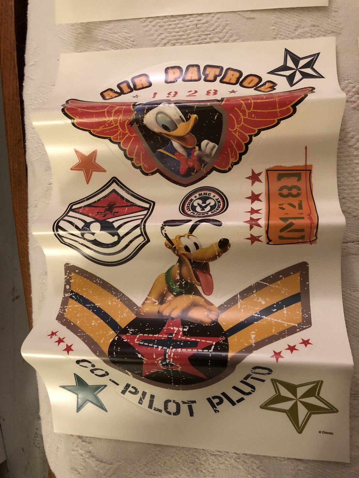 DISNEY Mickey Mouse & Friends Wall Decals Border, Vintage Aviation Theme