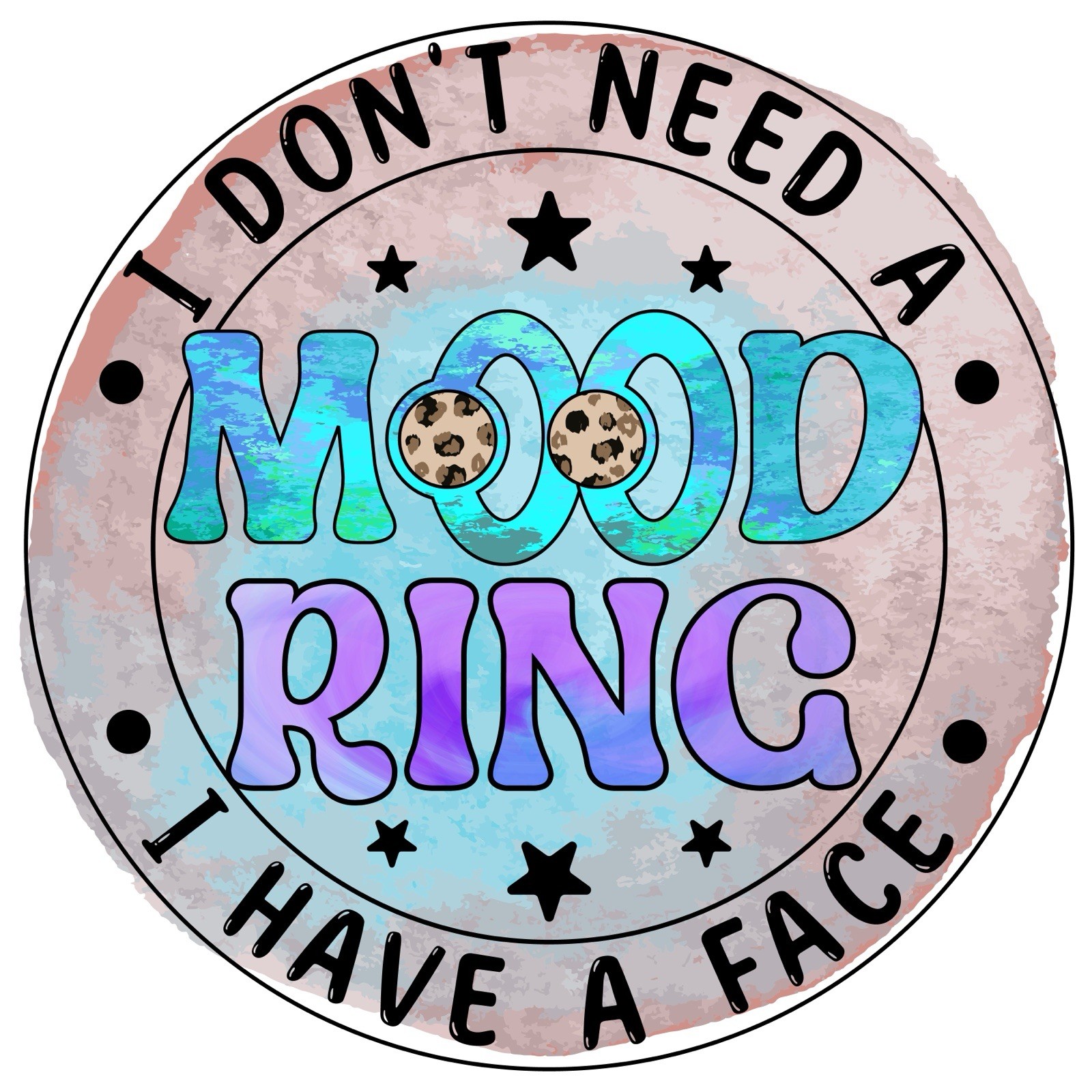 Don’t Need A Mood Ring Look Face Sticker Label Card Gift Craft Journal Scrapbook