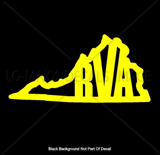 RVA Richmond Virginia State Logo Custom Design High Quality Die Cut Vinyl Decal