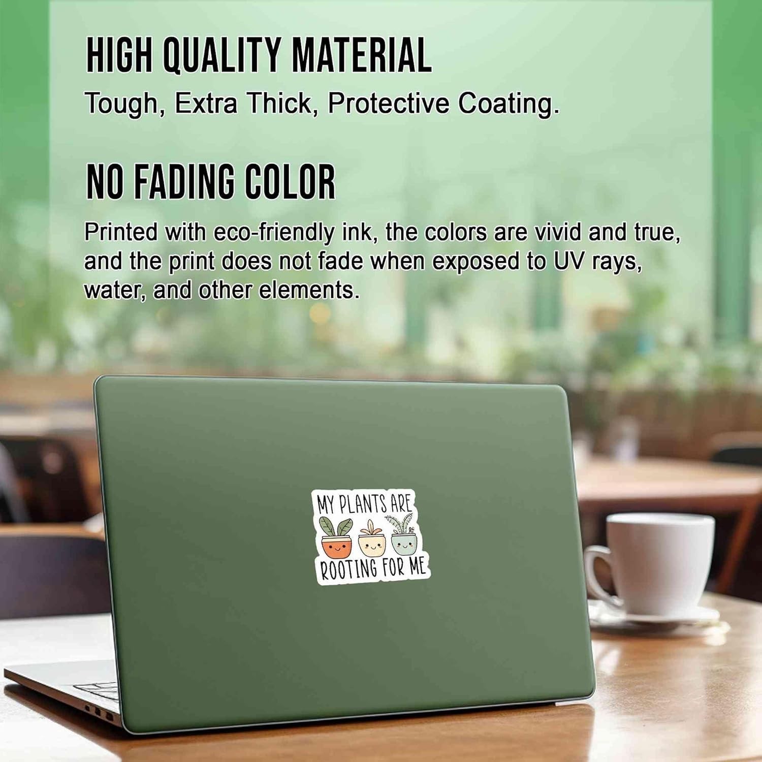 Plant Sticker My Plants Are Rooting For Me Botanical Plant Pot Gardener Lover 5"