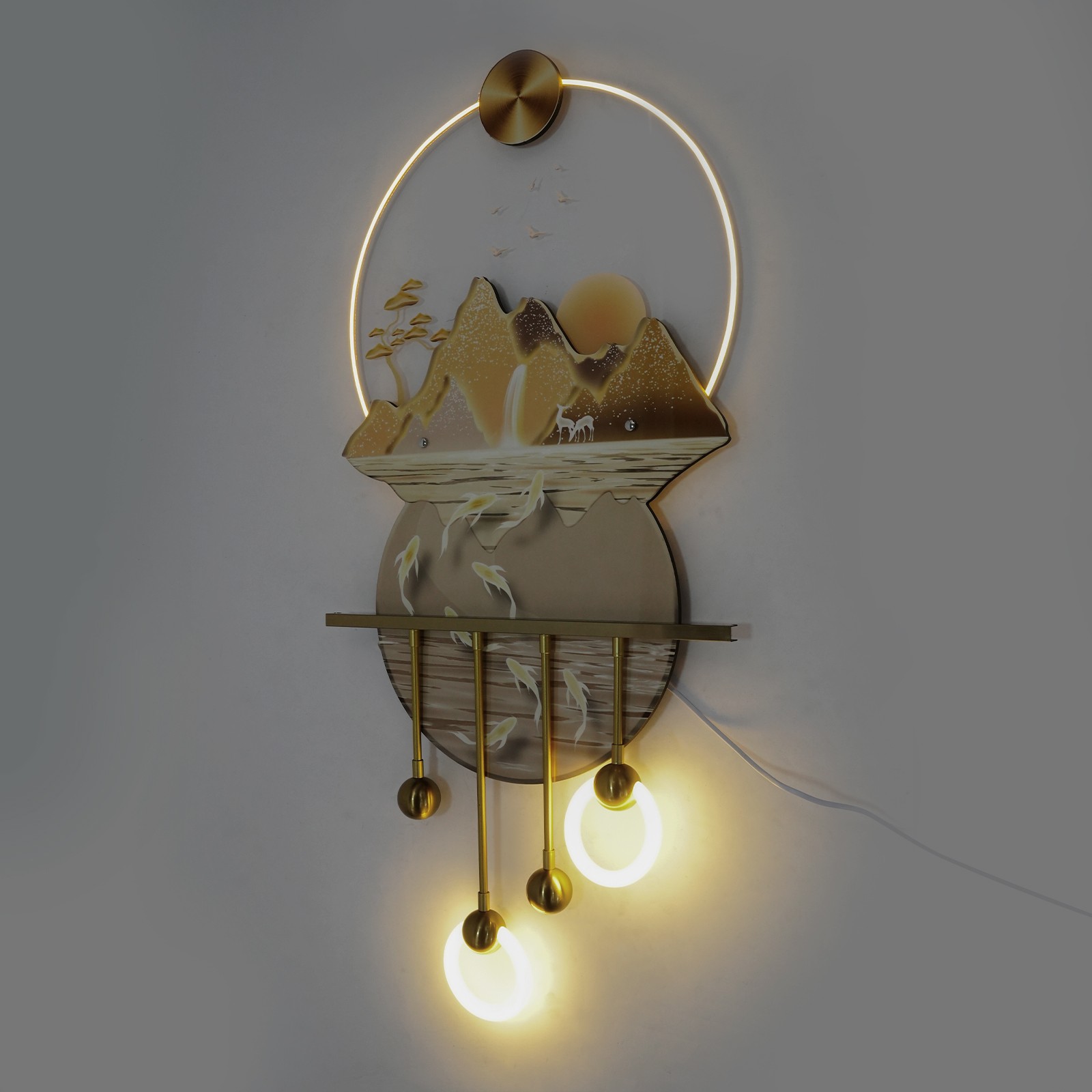 Wall Art Decor with Warm Led Light Art Decor Wall Art Decor for Living Rooms