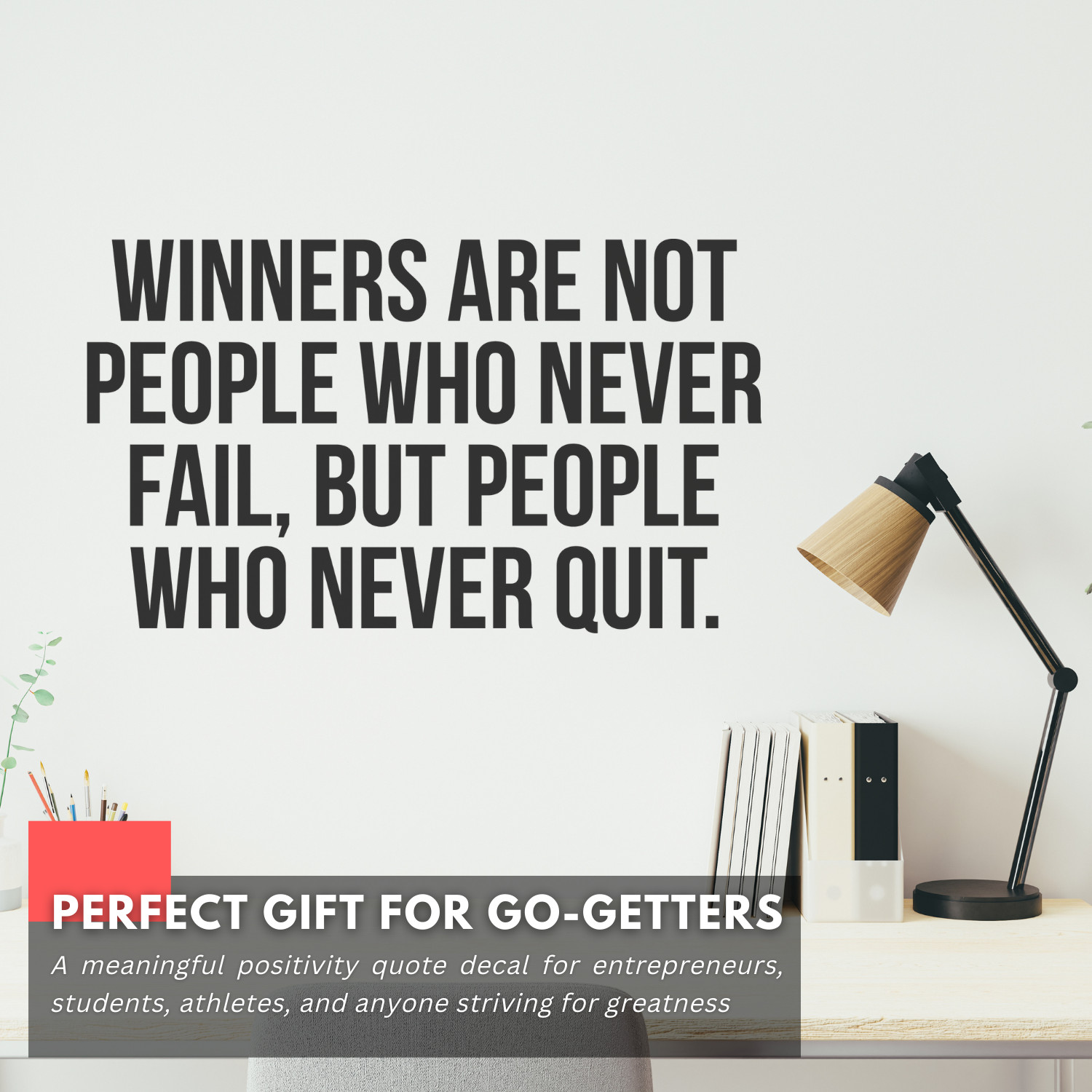 Winners Motivational Inspirational Wall Decal Sticker Vinyl Quote Art Home Decor