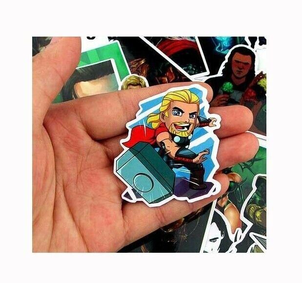 THOR & LOKI Stickers ~AVENGERS~ Vinyl Waterproof Laptop Skateboard Guitar Decals