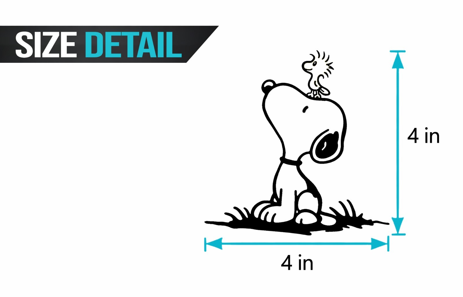 America’s Favorite Beagle & Feathered Friend Vinyl Decal – Classic Cartoon Dog