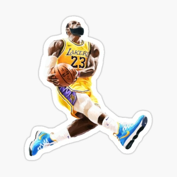 lebron james basketball nba Sticker Gloss Laminate l Waterproof uv resistant