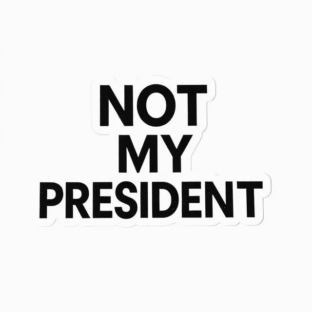 Vinyl Political Humor Sticker Protest Car Not My President Decal