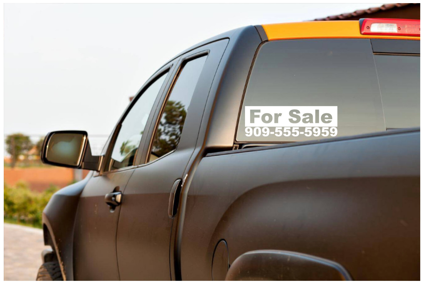 FOR SALE with YOUR PHONE NUMBER Vinyl Decal Sticker Car Window Bumper CUSTOM