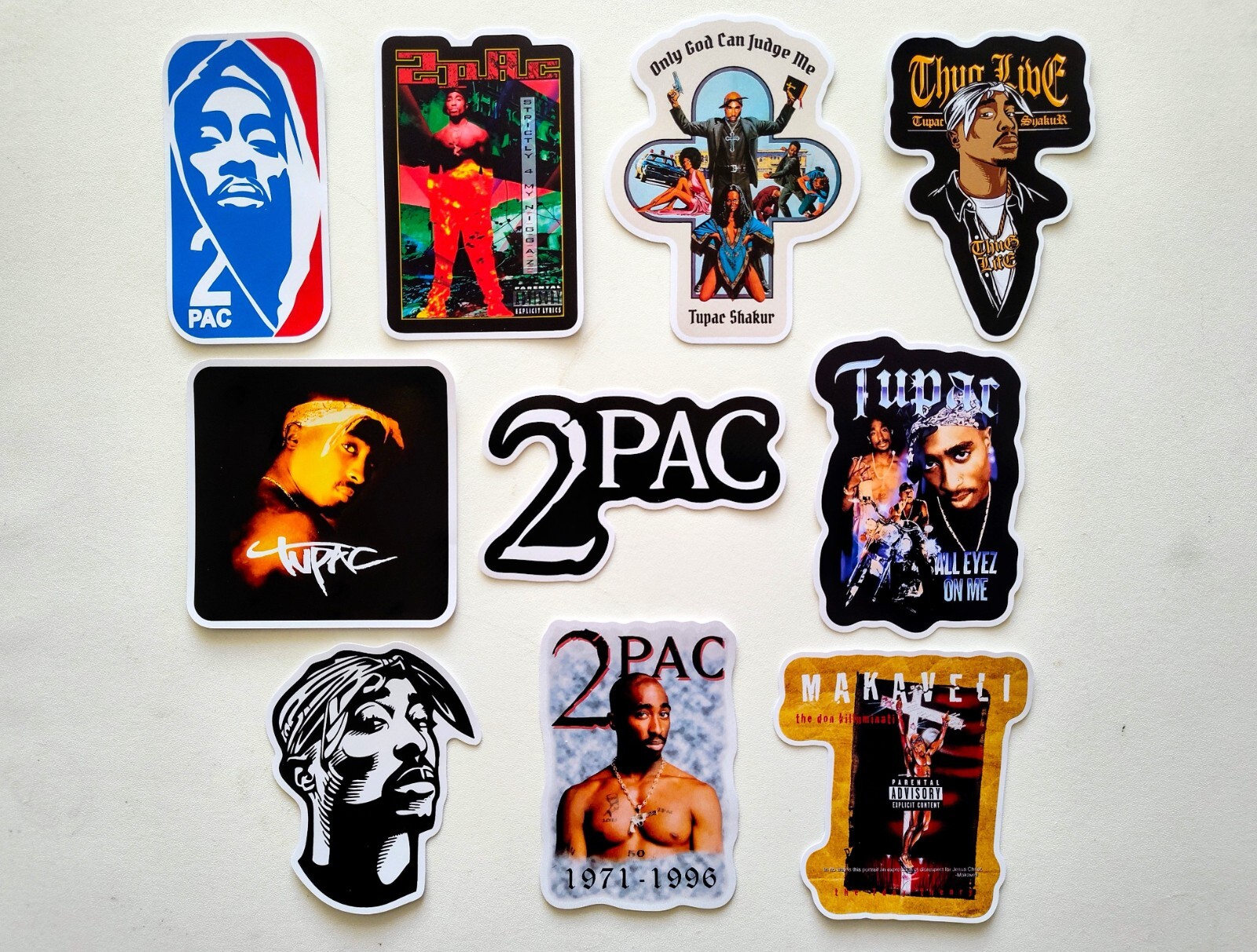 Sticker Pack (10 Vinyl Stickers) Legendary 90s Hip Hop California Rapper