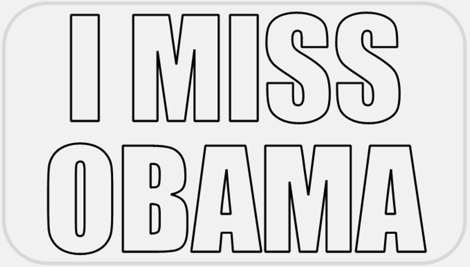 I Miss Obama – 50 Stickers Pack 2.25 x 1.25 inches – Barack Democrat President