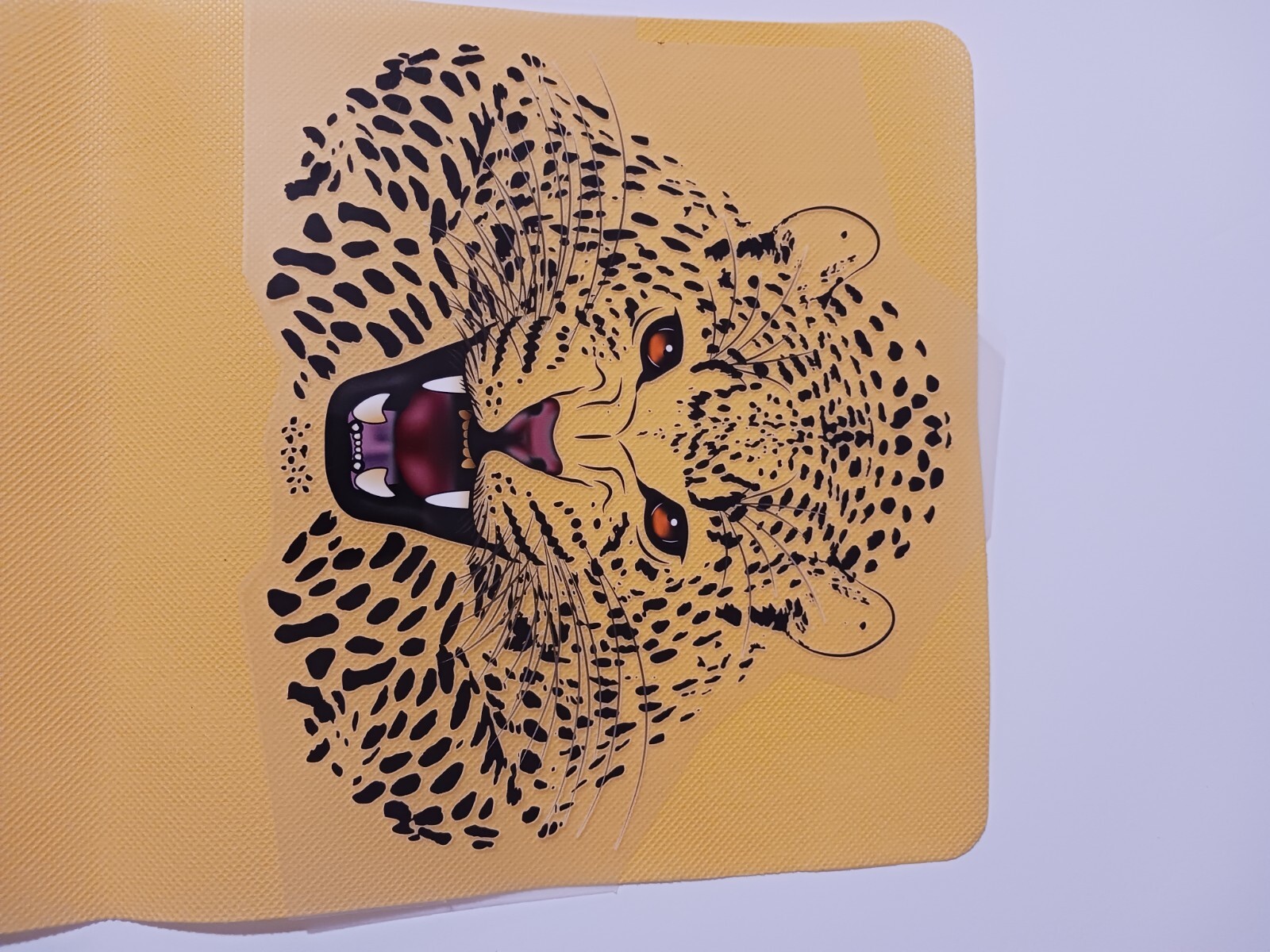 Cheetah White Large Sublimations Stickers easy to Iron On T-shirt (3 Pack)