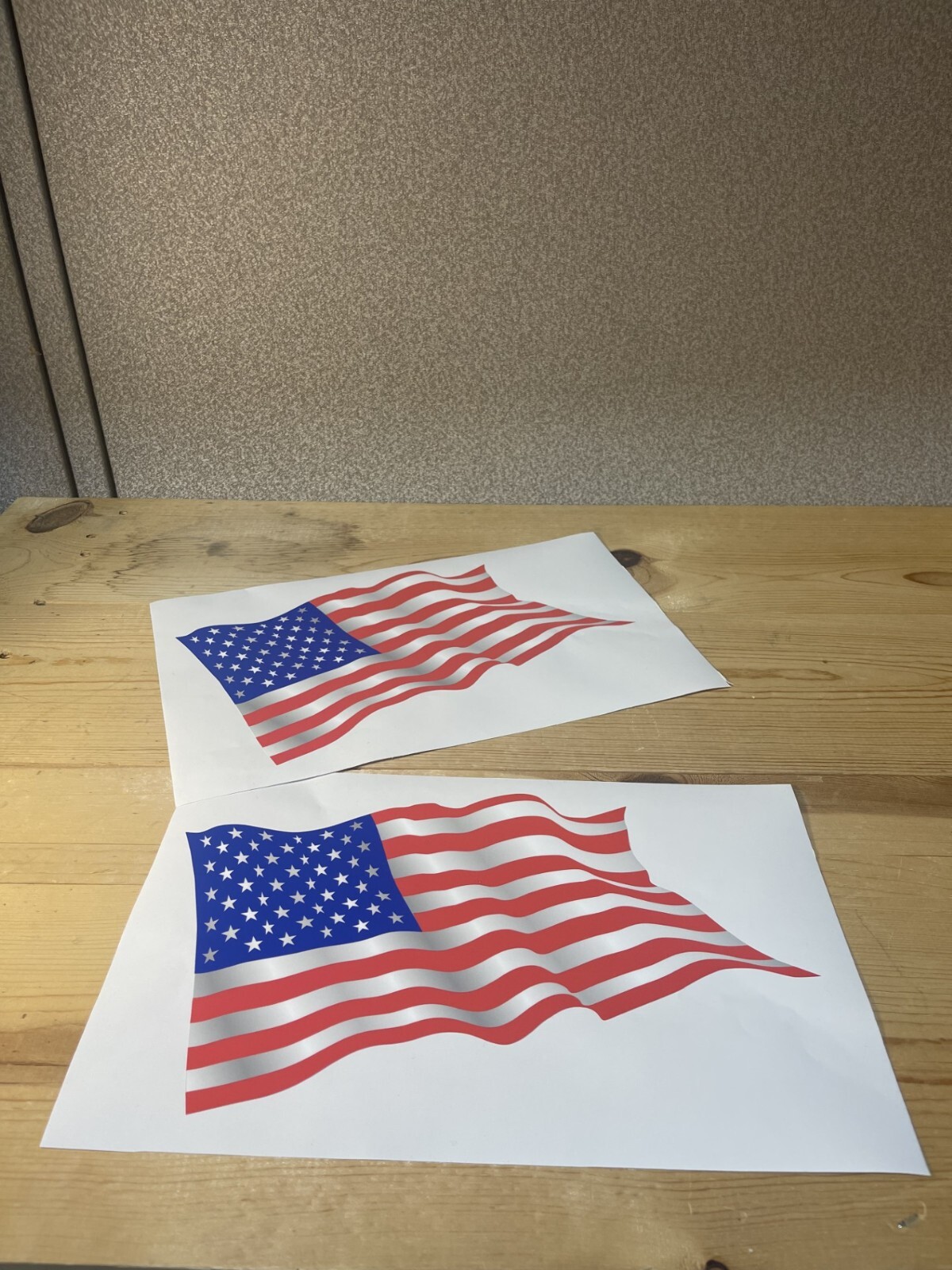 Waving American Flag Permanant Adhesive Decal – 11 1/2" x 6 3/4"