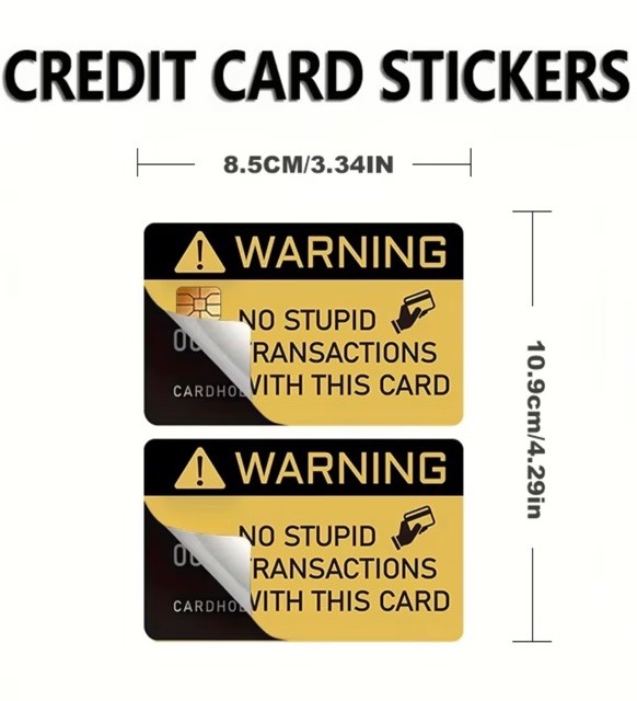 No Stupid Cardboard Credit Card Debit Card Skin Funny Decal Wrap Sticker Decal