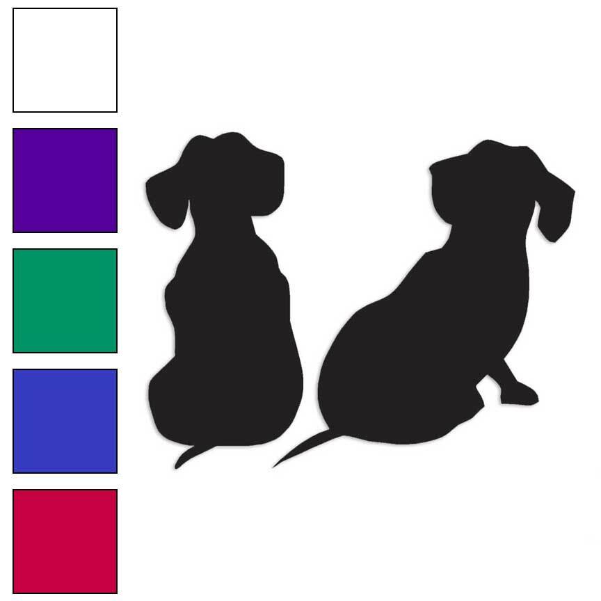 Dachshund Puppies Dog, Vinyl Decal Sticker, Multiple Colors & Sizes #1943