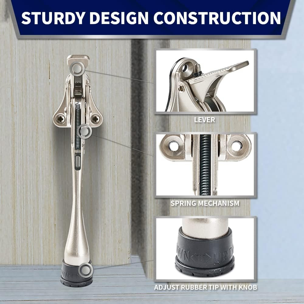 Kickdown Door Stopper, 6-Inch Commercial Heavy Duty Door Stop Holder Kick Door K