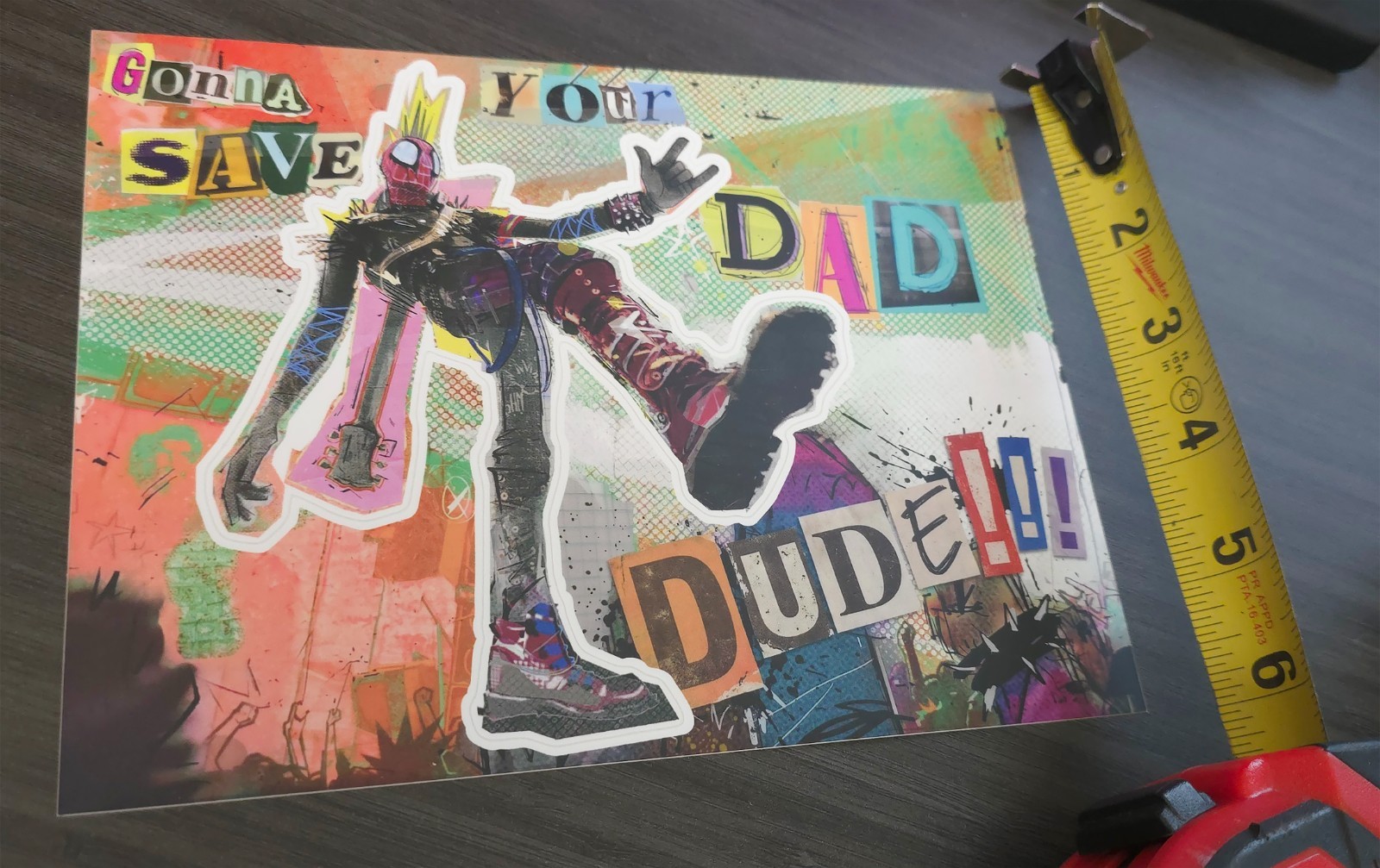 Spider-Punk Save Your Dad — Hobie Fan Art Kiss-Cut Sheet