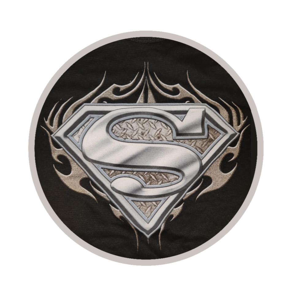 Superman (Pewter Logo) 4" Vinyl Decal Handmade Vehicle Cooler Laptop Decor 26