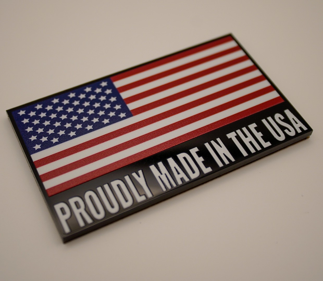 Made In The USA 3D Acrylic Emblem Badge American Flag Toolbox Garage Fenders 2PC