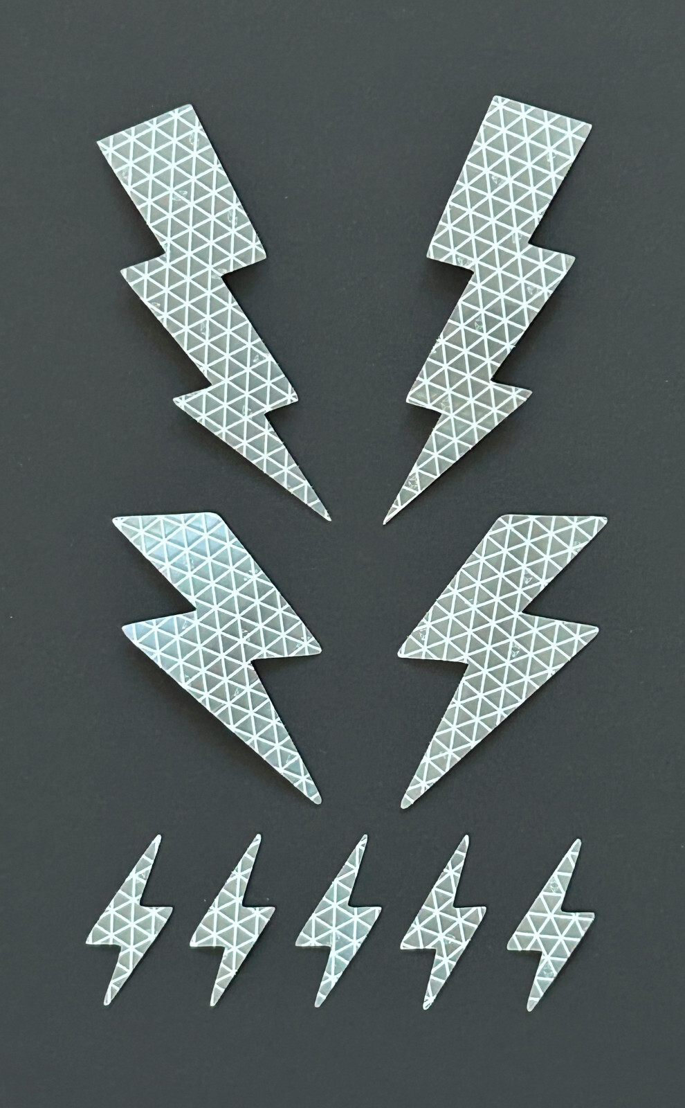 Lightning Bolt Reflective Stickers Decal Reflector Pack
