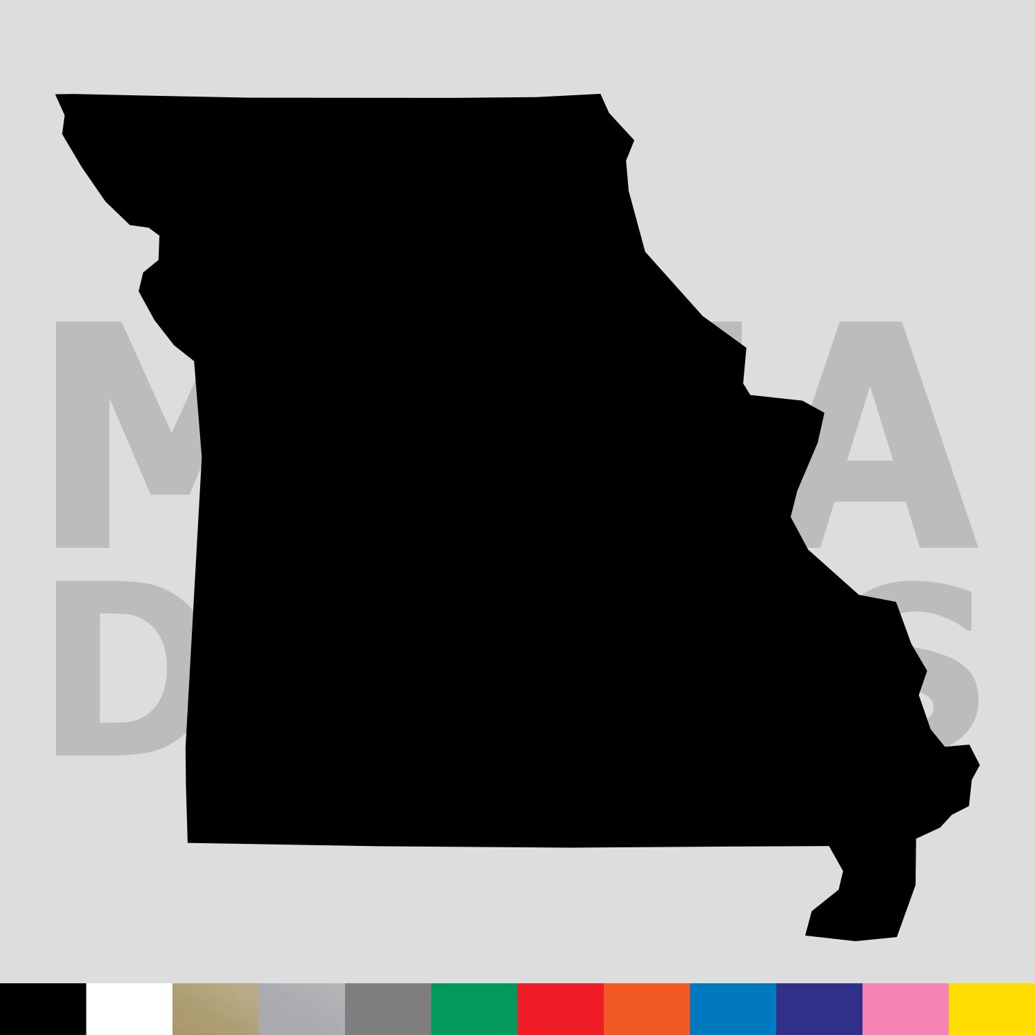 Missouri Vinyl Die Cut Decal Sticker – MO State Outline