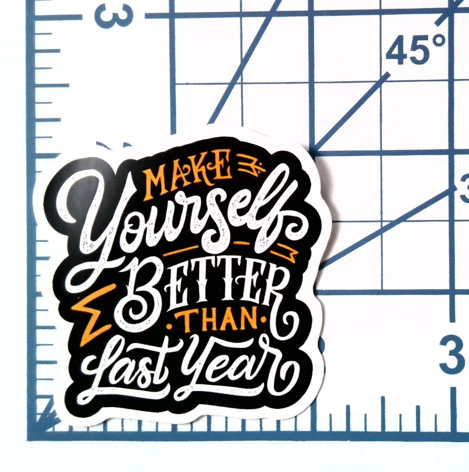 Make Yourself Better Than Last Year Vinyl Sticker Motivational Gym Laptop Decal