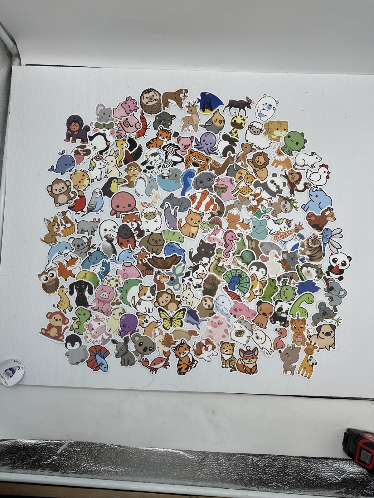 Lot Of 163 Random Small Animal Stickers Decals {HH}