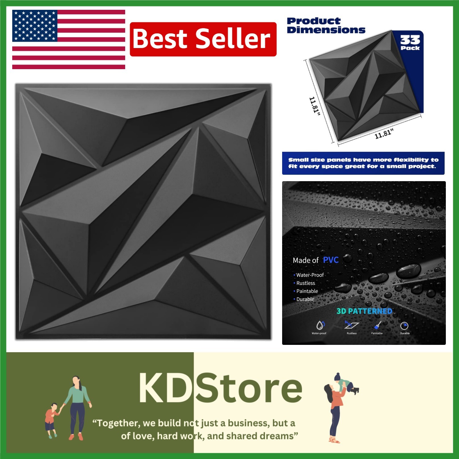 33-Pack 3D PVC Wall Panels – Transform Your Interior Décor Effortlessly