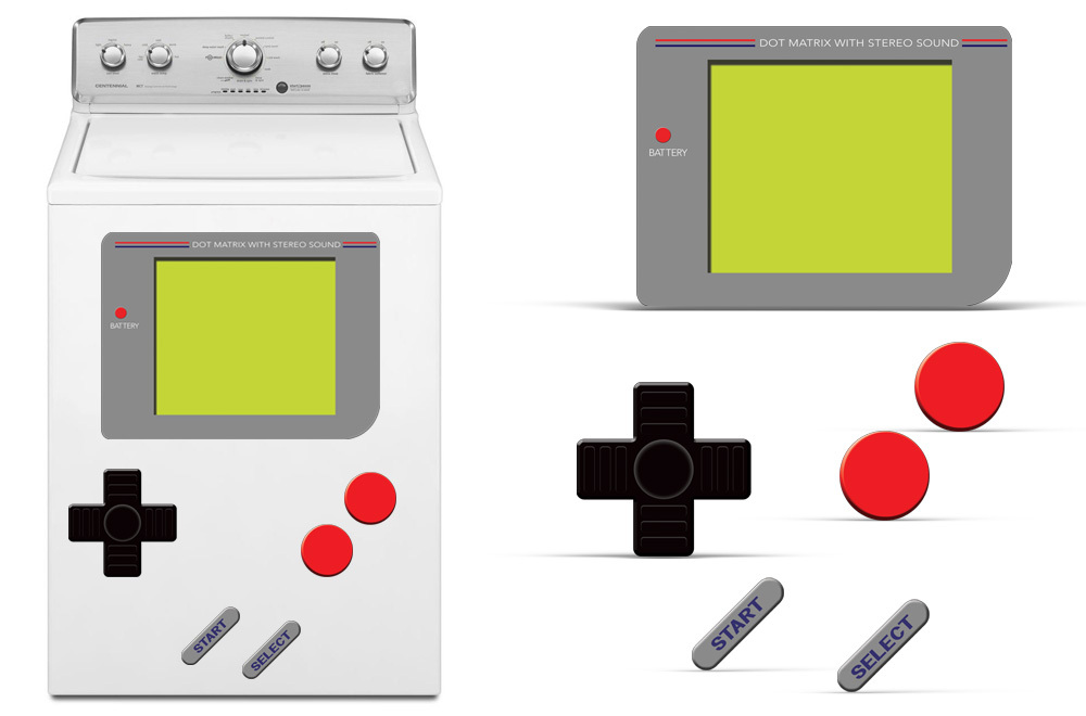 Dry Erase Dorm Room Door Gamer Decals Man Cave Retro Vintage Stickers GAME BOY