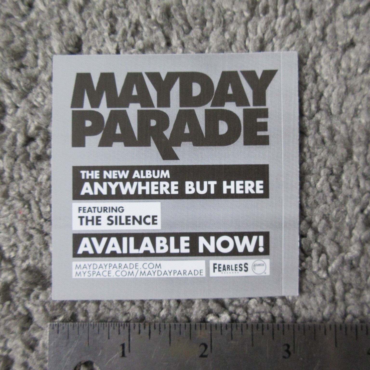 NEW VTG Y2K 2000s MAYDAY PARAGE ANYWHERE LOGO PROMO STICKER BAND DECAL MUSIC