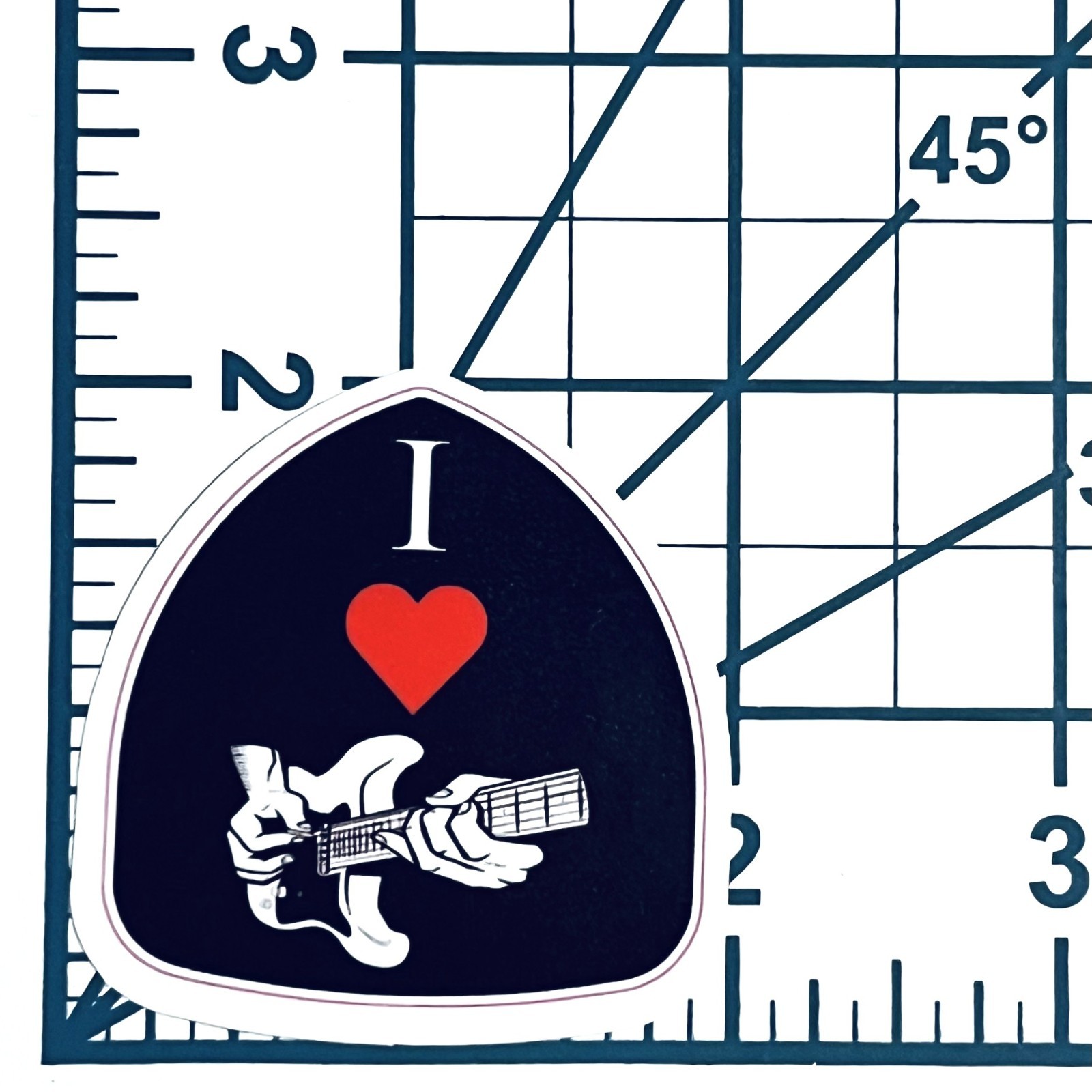 I Heart Electric Guitar Vinyl Sticker Music Lover Decal Rock Band Guitarist Art