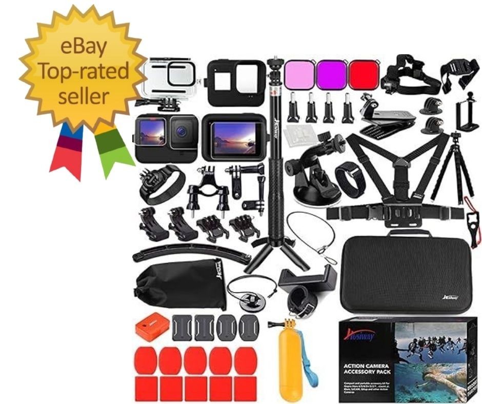 GoPro Hero 13 12 11 10 9 Accessories Kit: Waterproof Case, Screen Protector