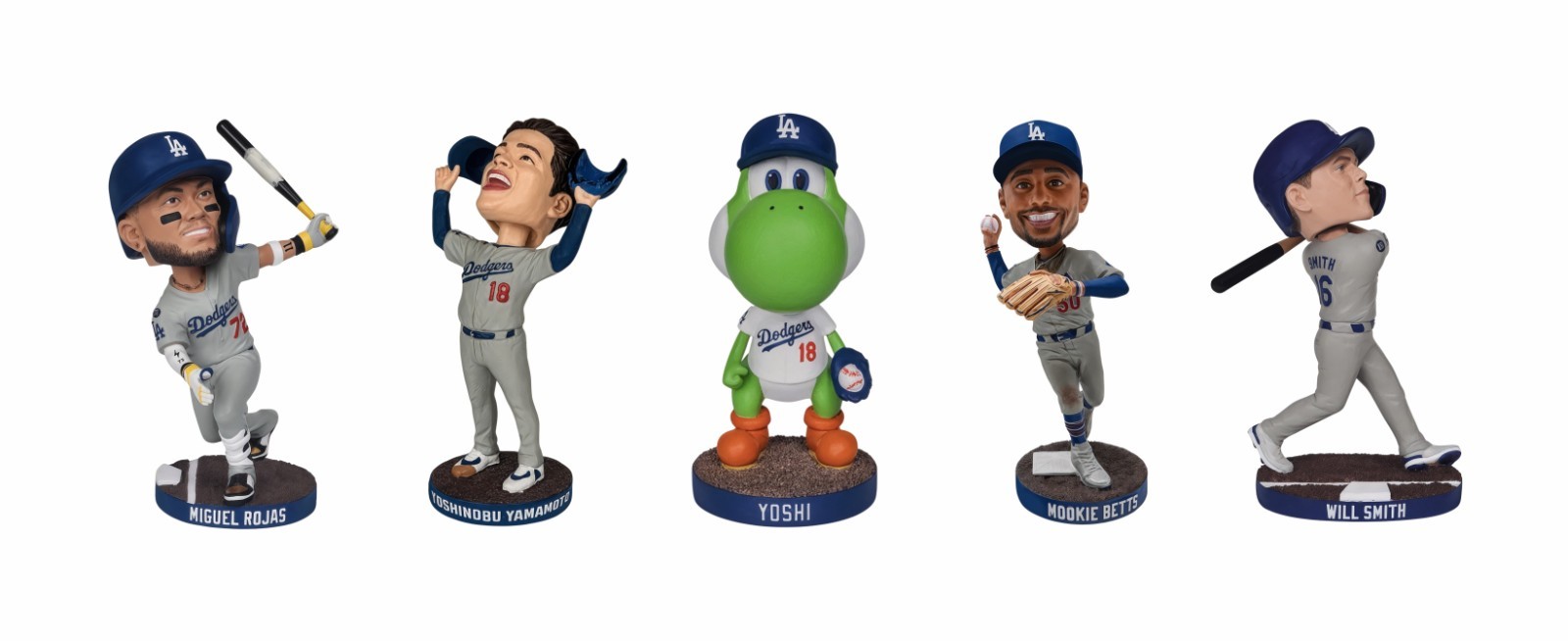 ML-10-69 Dodgers 2026 Bobblehead UV DTF sticker SET Yoshi Rojas Betts Smith