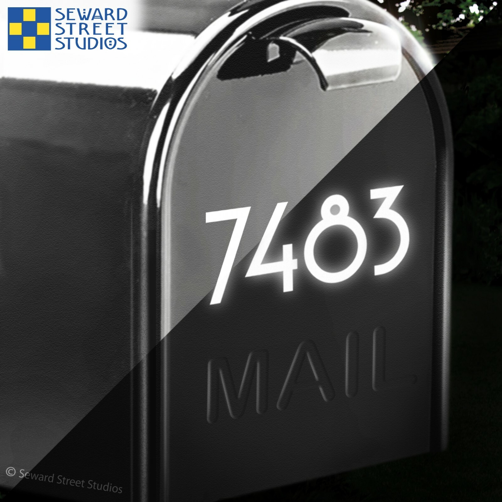 Reflective Custom Address Numbers Decal, Up to 2" High – 1249R-Single