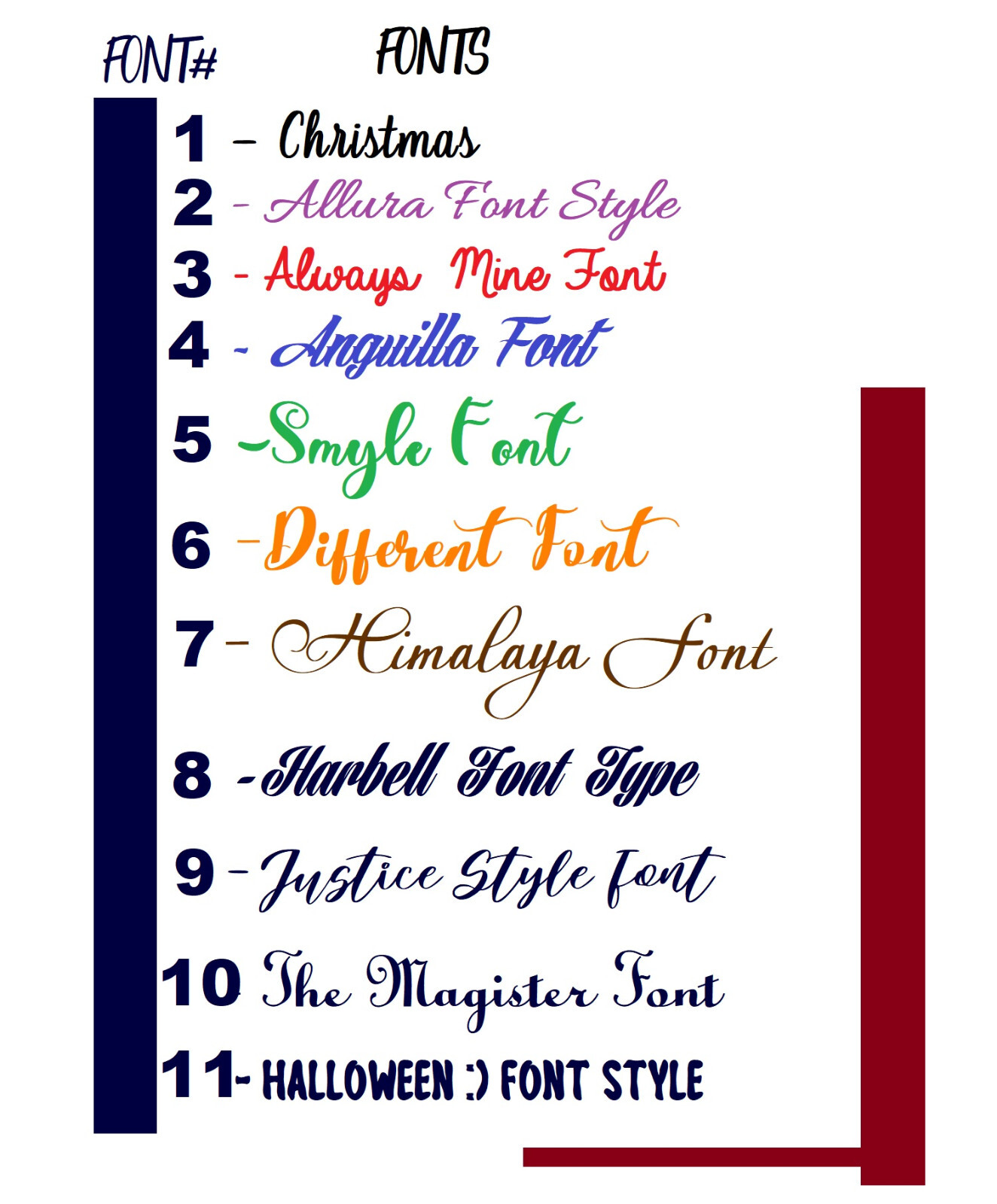 Custom Made Text Vinyl Name Decal Sticker – Holiday Cursive Script Lettering