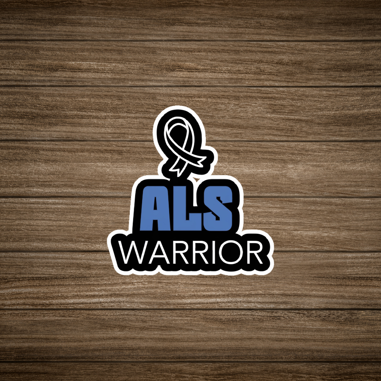 ALS Warrior Support Ribbon Sticker – Raise Awareness for Lou Gehrig's Disease #2