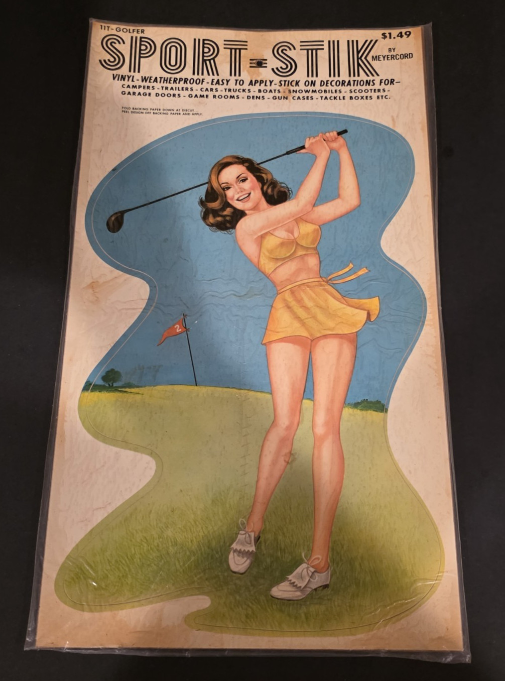 1960's-70's SPORT STIK Original Vinyl Sticker-Decal-UNUSED-Great Display-NOS