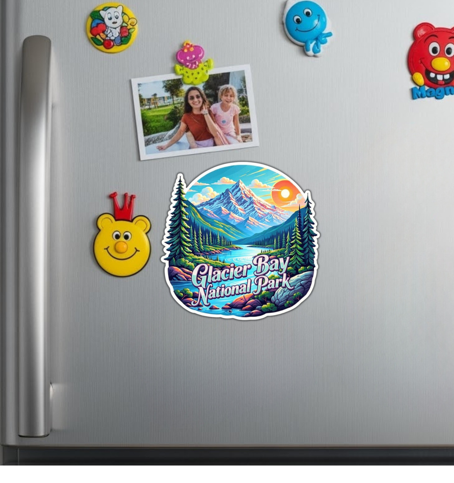 Glacier Bay Alaska Fridge Magnet or Laptop Sticker