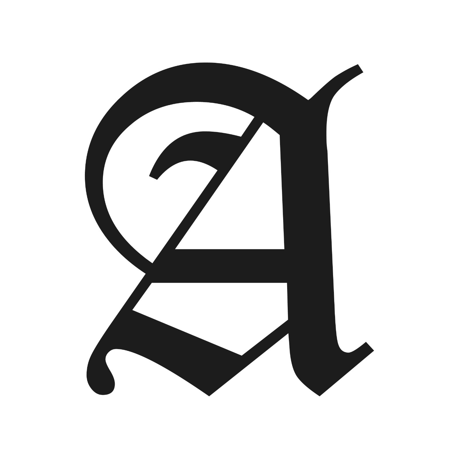 Old English A Letter Initial Vinyl Sticker Decal Monogram Diploma