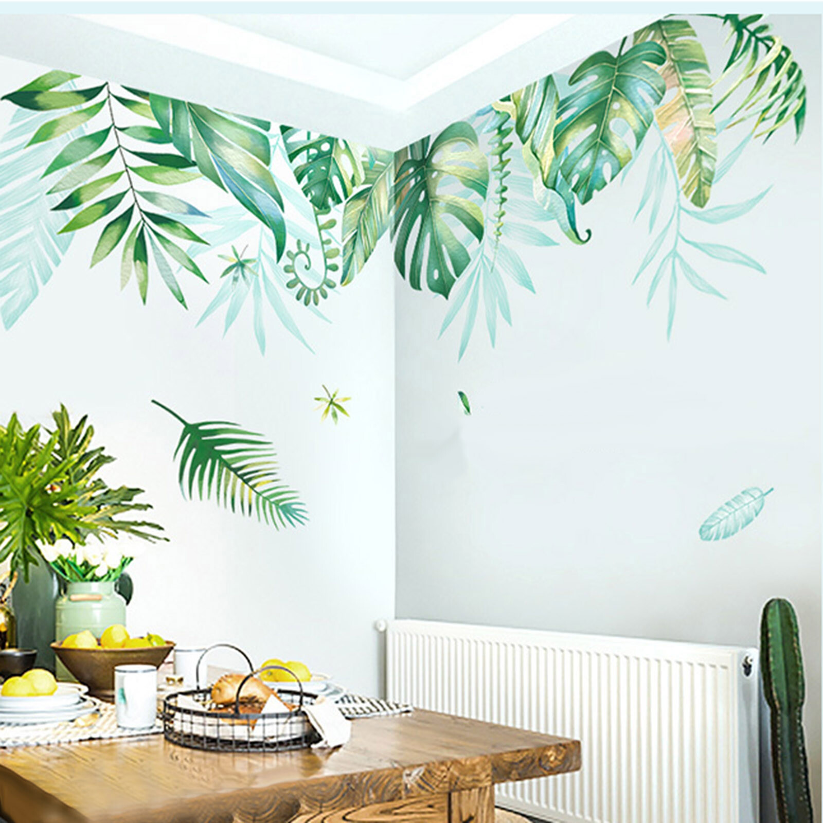 GREEN Tropical Assorted Hanging Removable PVC WALL STICKER Bedroom Decorations