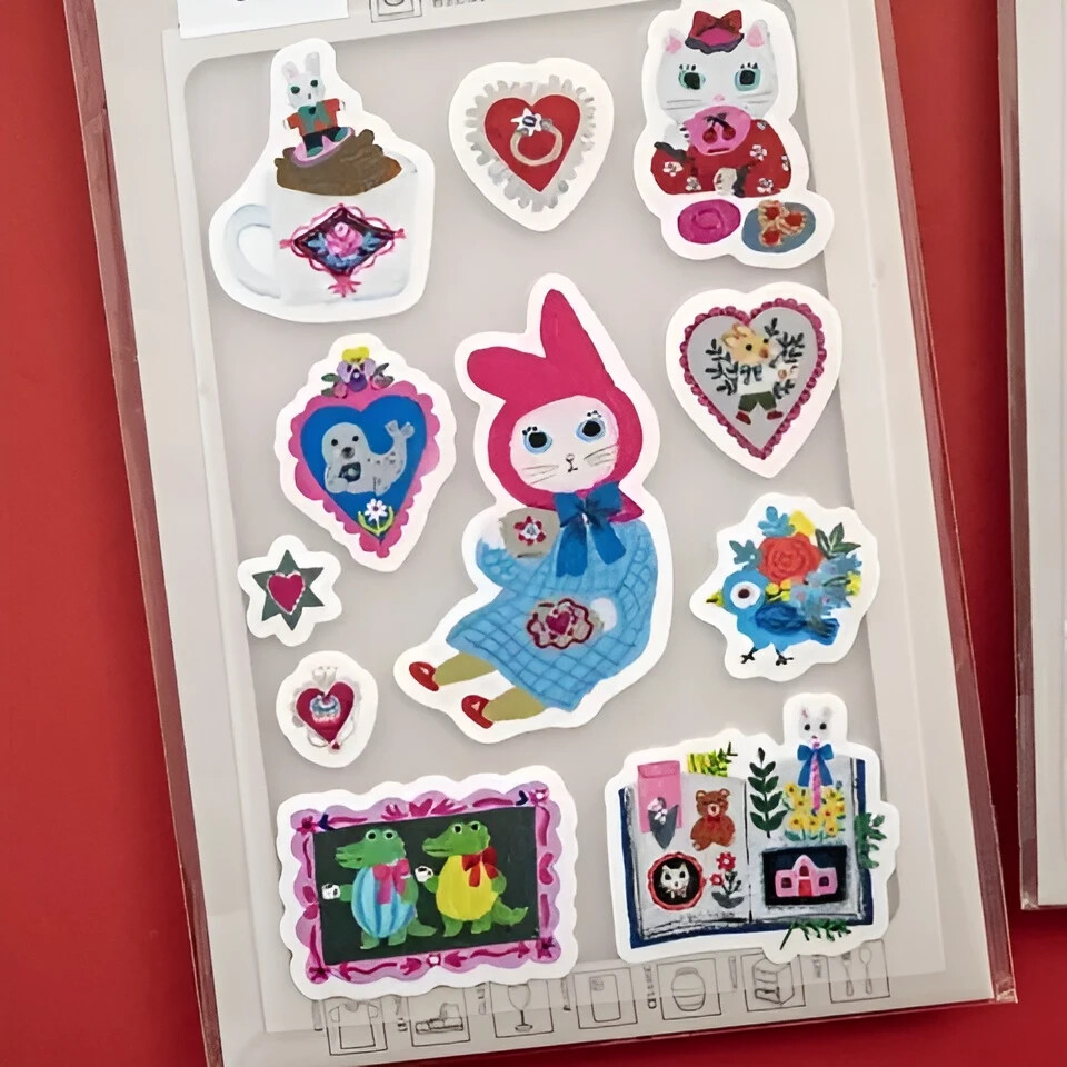 Yumi Kitagishi Multi Stickers ART TIME/TEA TIME 11 Patterns 1 Each JAPAN NEW