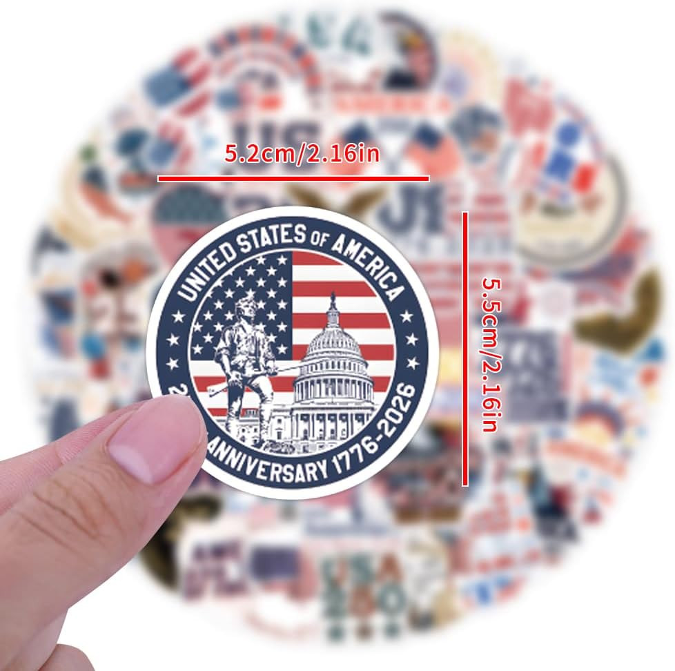 United States 250Th Anniversary 1776 2026 Stickers 50Pcs, Retro American 250 …