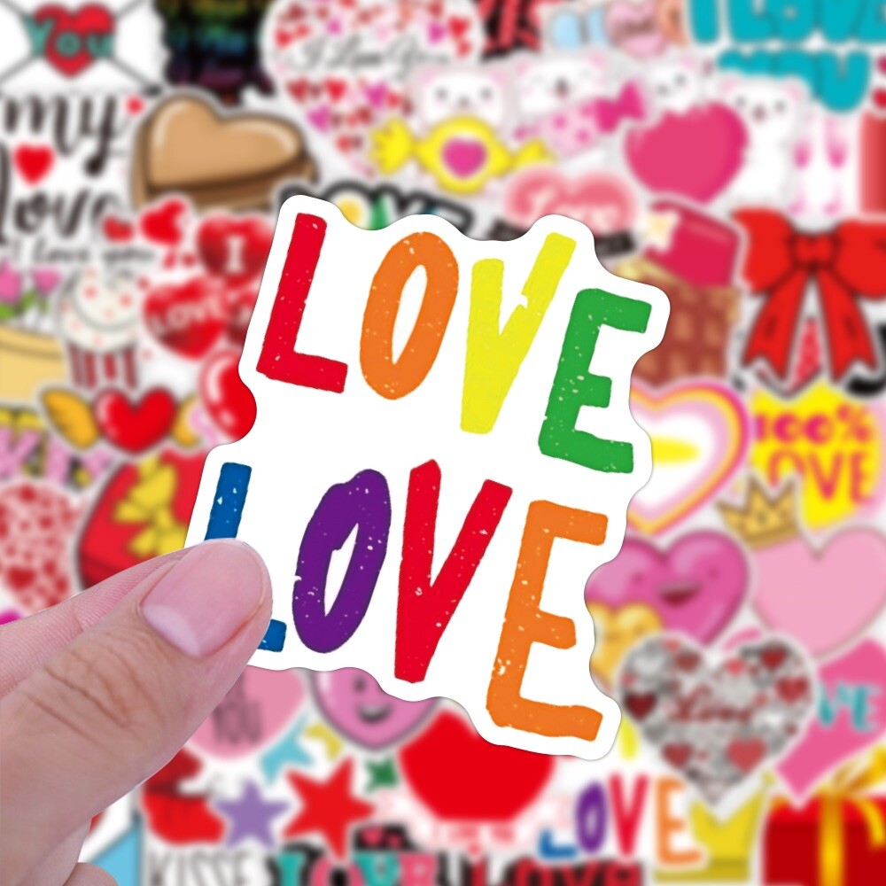 20 Random Hearts and Love Stickers Romance Decals Laptop Hydro Free Shipping!
