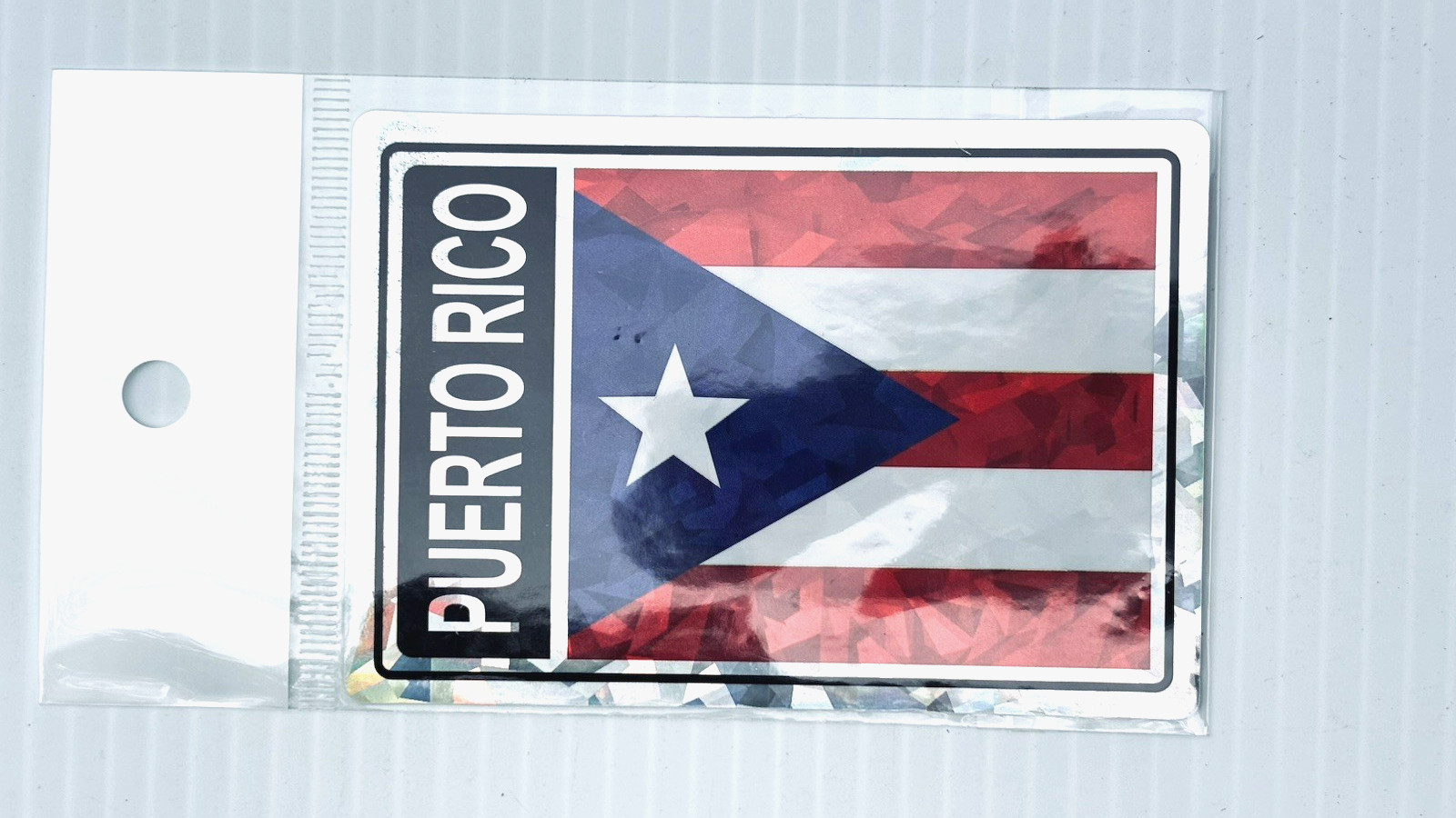 TWO (2) Pieces PUERTO RICO BORICUA FLAG DECAL STICKER 4 x 2.75inches
