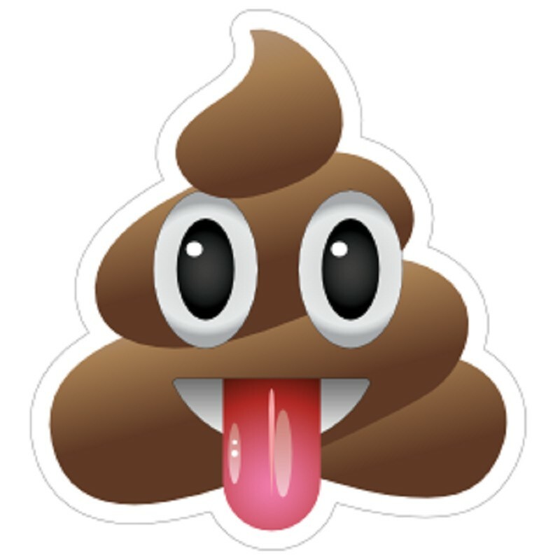 Poop Emoji 3.3" Wide Vinyl Decal STICKER gag gift pile of poo