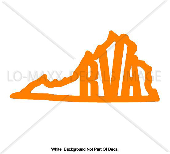 RVA Richmond Virginia State Logo Custom Design High Quality Die Cut Vinyl Decal