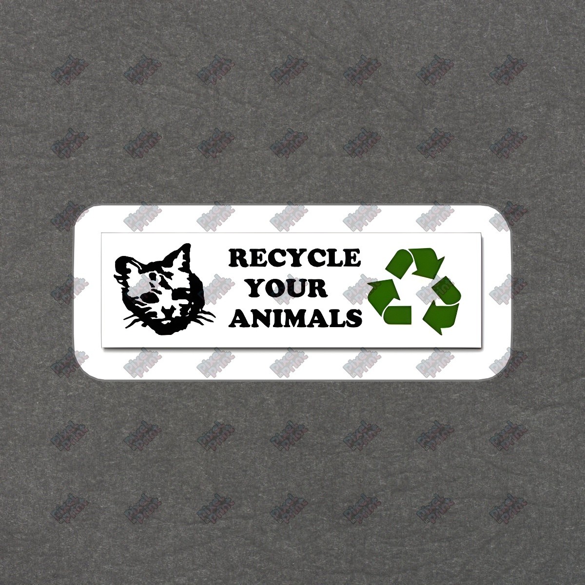 Recycle Your Animals Vinyl Sticker Fun & Eco Friendly Cat Decal for #180309
