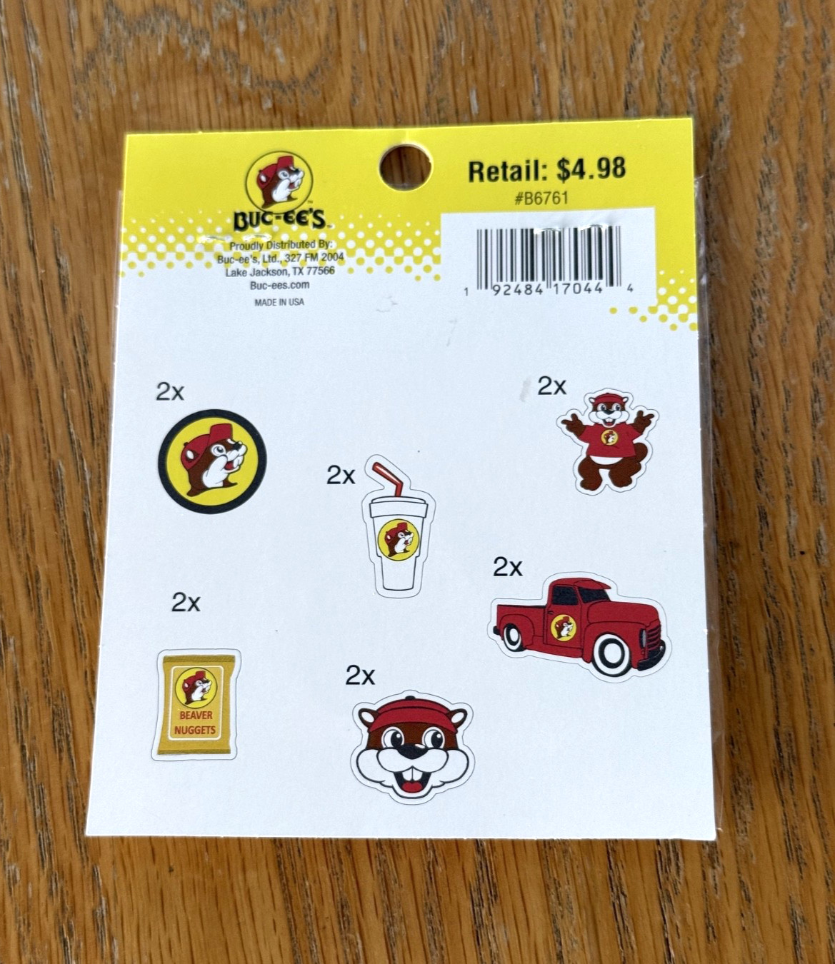 Buc-ee’s Variety Sticker Pack – 10 Stickers – See Back for 6 Different designs